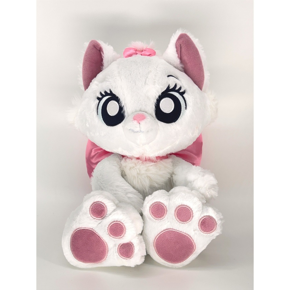 Disney Marie Aristocats Plush Kids Medium White Pink Tiny Bigfoot Bows